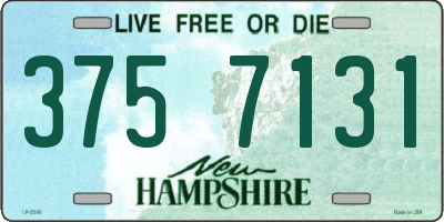 NH license plate 3757131