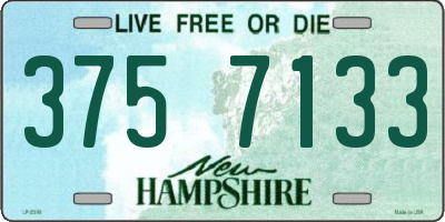 NH license plate 3757133