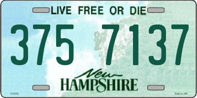 NH license plate 3757137