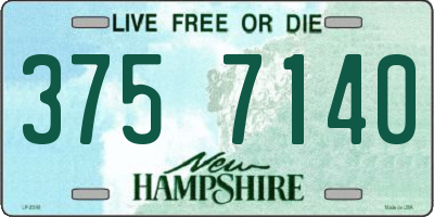 NH license plate 3757140