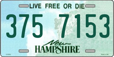 NH license plate 3757153