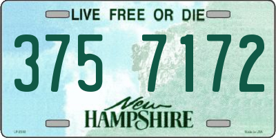 NH license plate 3757172