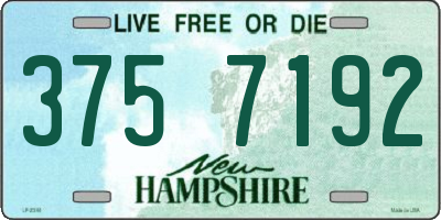 NH license plate 3757192