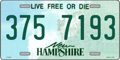 NH license plate 3757193