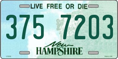 NH license plate 3757203