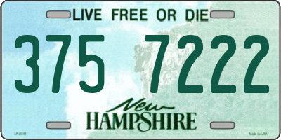 NH license plate 3757222