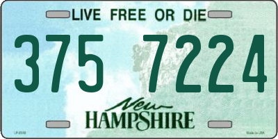 NH license plate 3757224