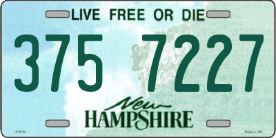 NH license plate 3757227
