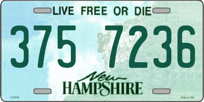 NH license plate 3757236