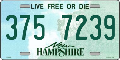 NH license plate 3757239