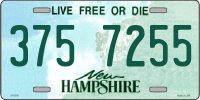 NH license plate 3757255