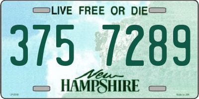NH license plate 3757289
