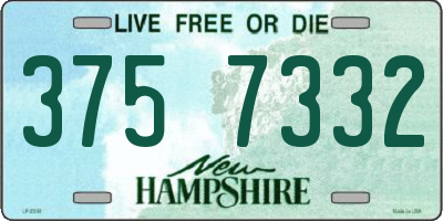 NH license plate 3757332
