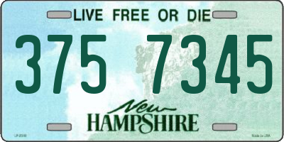NH license plate 3757345