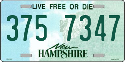 NH license plate 3757347