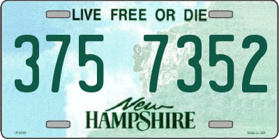 NH license plate 3757352