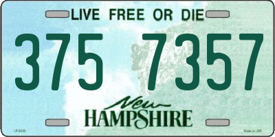 NH license plate 3757357