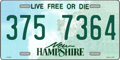 NH license plate 3757364