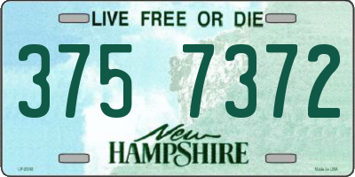 NH license plate 3757372