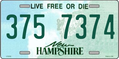 NH license plate 3757374