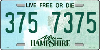 NH license plate 3757375