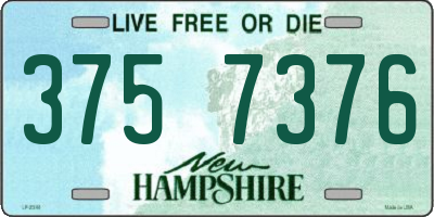NH license plate 3757376