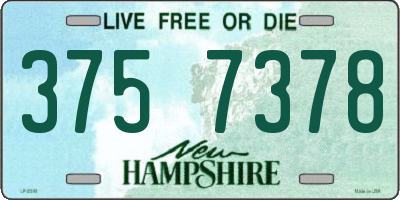 NH license plate 3757378
