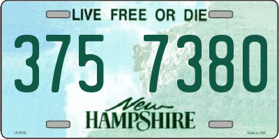 NH license plate 3757380