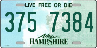 NH license plate 3757384