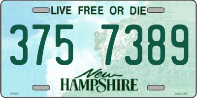 NH license plate 3757389