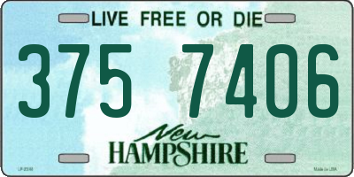 NH license plate 3757406