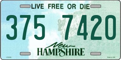 NH license plate 3757420