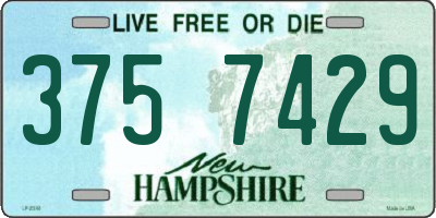 NH license plate 3757429