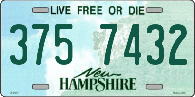 NH license plate 3757432
