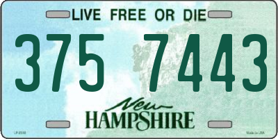 NH license plate 3757443