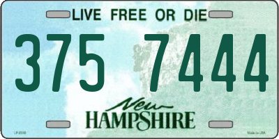 NH license plate 3757444