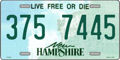 NH license plate 3757445
