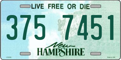 NH license plate 3757451