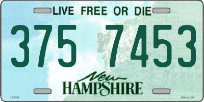 NH license plate 3757453