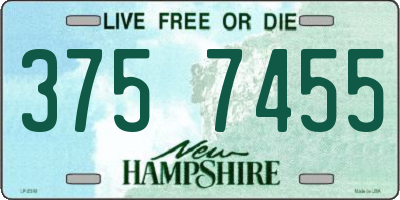NH license plate 3757455
