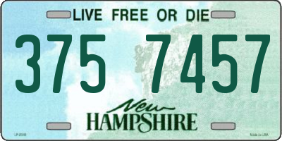 NH license plate 3757457