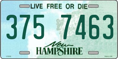 NH license plate 3757463