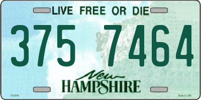 NH license plate 3757464