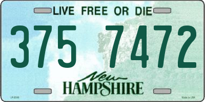 NH license plate 3757472