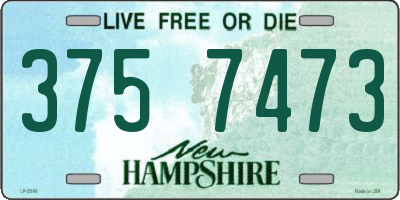 NH license plate 3757473
