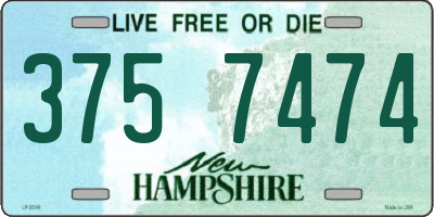 NH license plate 3757474