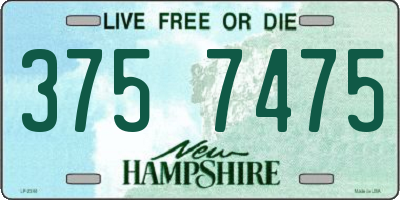 NH license plate 3757475