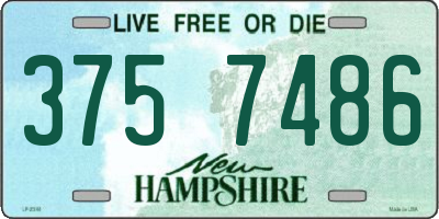 NH license plate 3757486