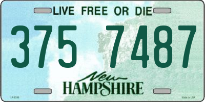 NH license plate 3757487