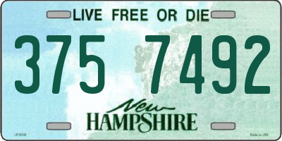 NH license plate 3757492